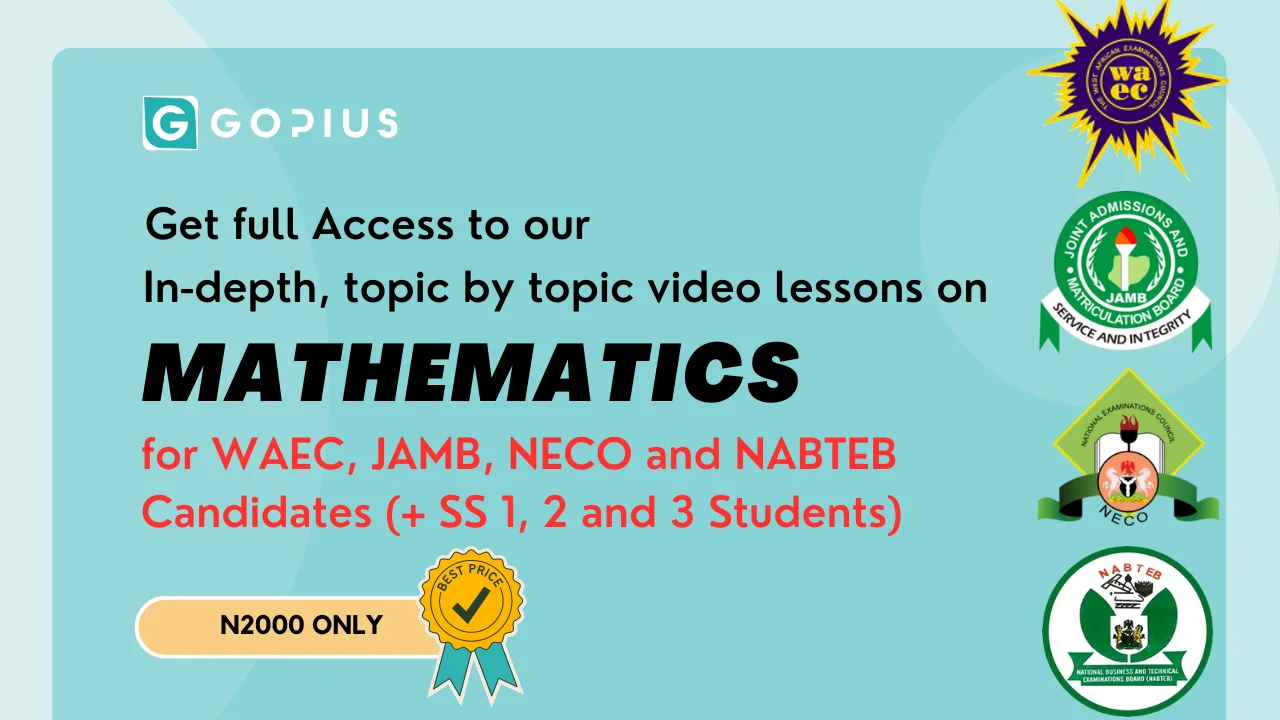 Pass Mathematics with our Online Maths Video Lessons for JAMB, WAEC, NECO and NABTEB Candidates JAMB Registration Form 2024