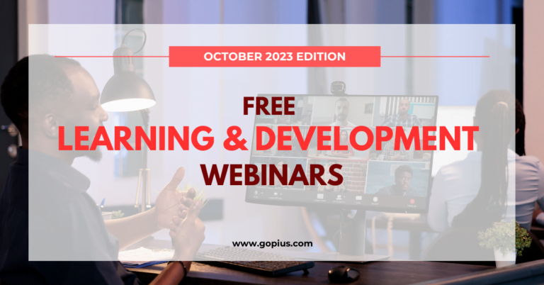 FREE Learning and Development Webinars for October 2023