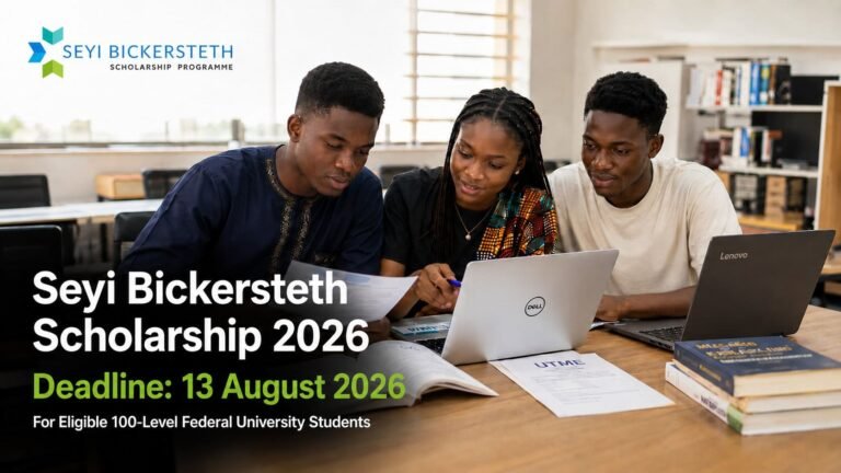 Seyi Bickersteth Scholarship 2026: Apply for Funding & Mentorship 