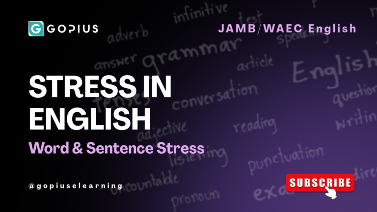 Stress in English Explained — Word & Sentence Stress with Past Questions (JAMB/WAEC English)