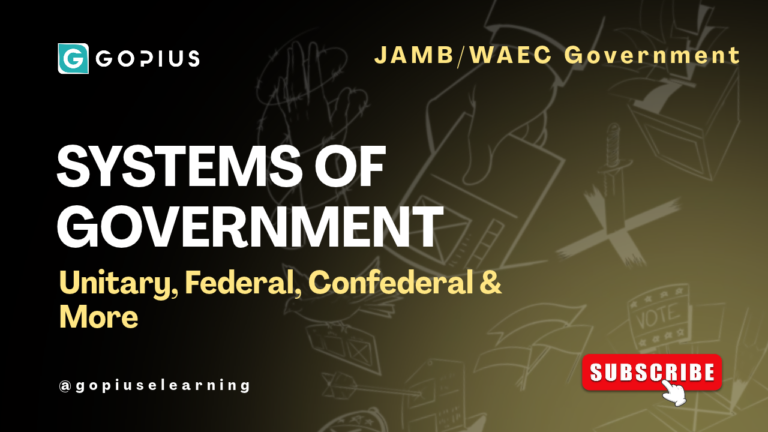 Systems of Government Explained — Unitary, Federal, Confederal & More (JAMB/WAEC)
