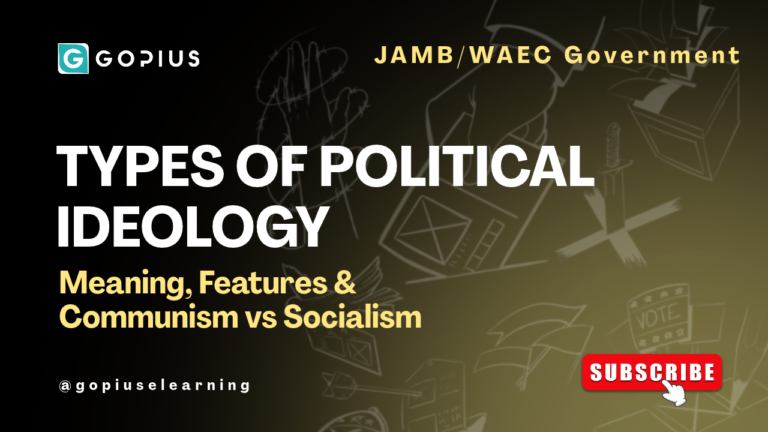 6 Major Types of Political Ideology Explained — Meaning, Features & Communism vs Socialism (JAMB/WAEC)
