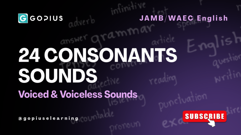 The 24 Consonant Sounds in English Explained (WAEC/ JAMB Oral English)