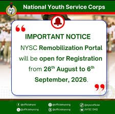 NYSC Mobilization Registration, Revalidation and Remobilization